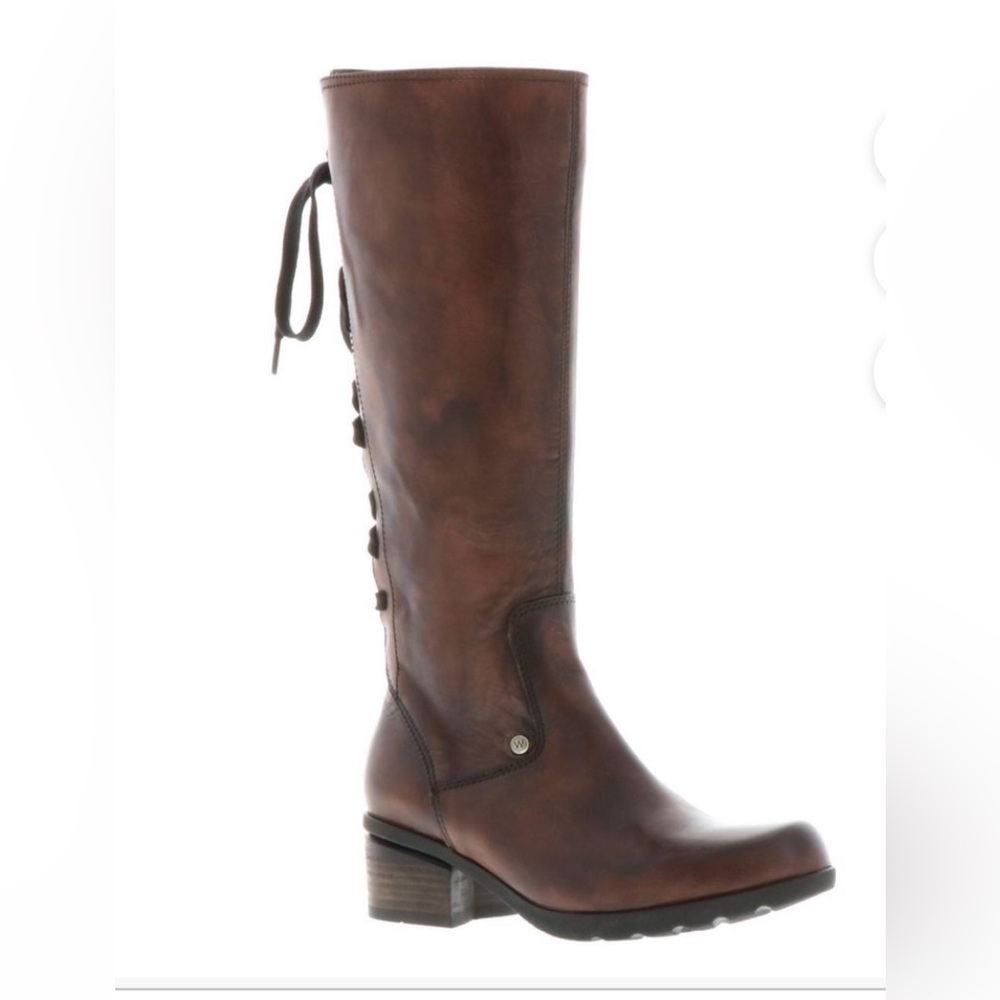Wolky Dark Brown Lace-Up Leather Boots